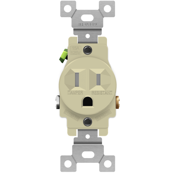 Enerlites Commercial Grade 15A Tamper-Resistant Single Receptacle