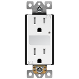 Enerlites Residential Grade 15A Tamper-Resistant Duplex Receptacle with Night Light