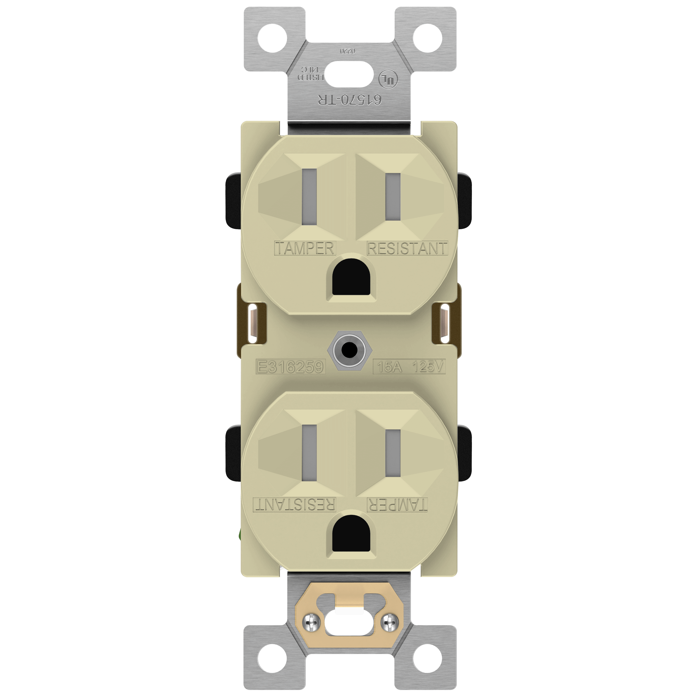 Enerlites Industrial Grade Heavy Duty 15A Tamper-Resistant Duplex Receptacle, 5-15R