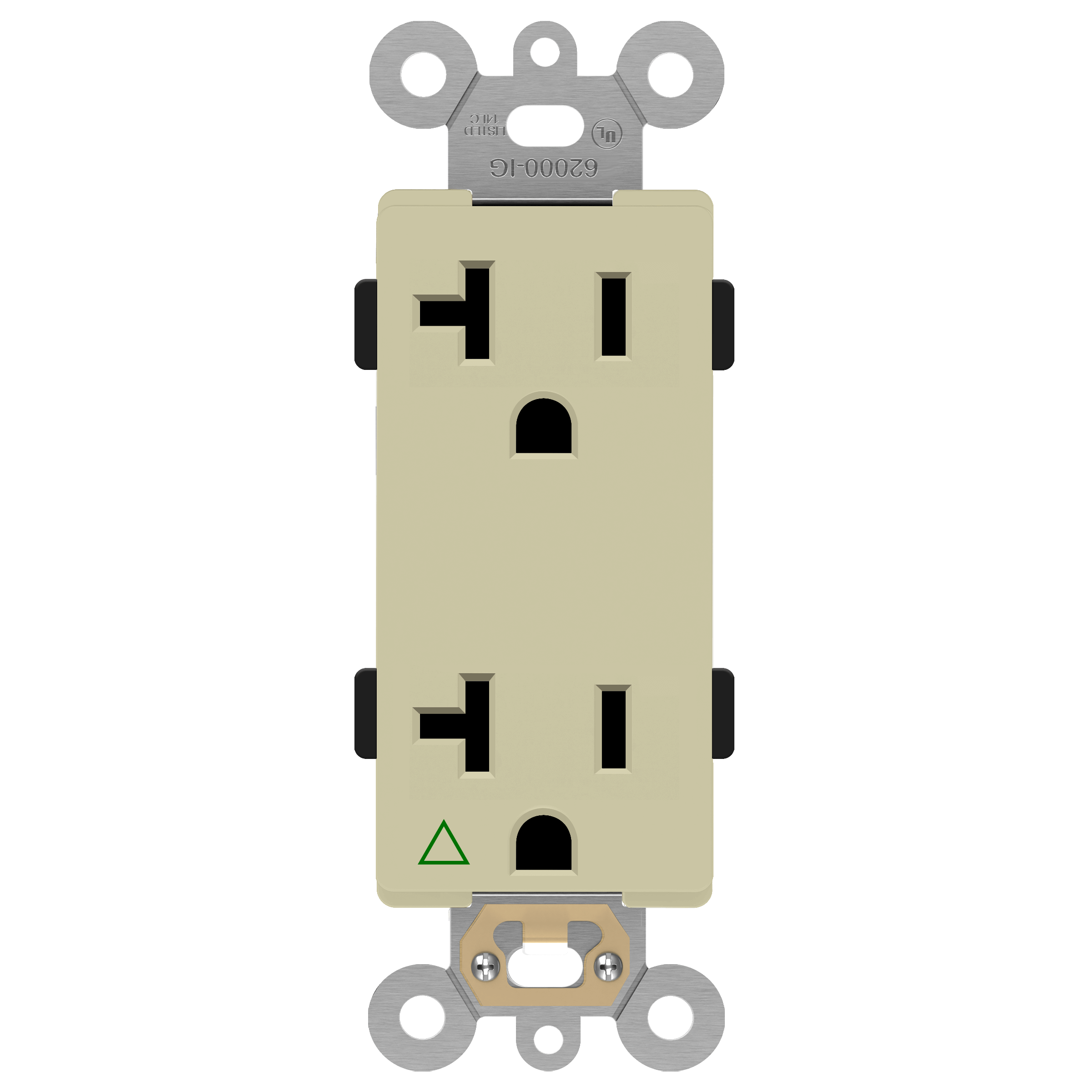 Enerlites Isolated Ground 20A Decorator Duplex Receptacle