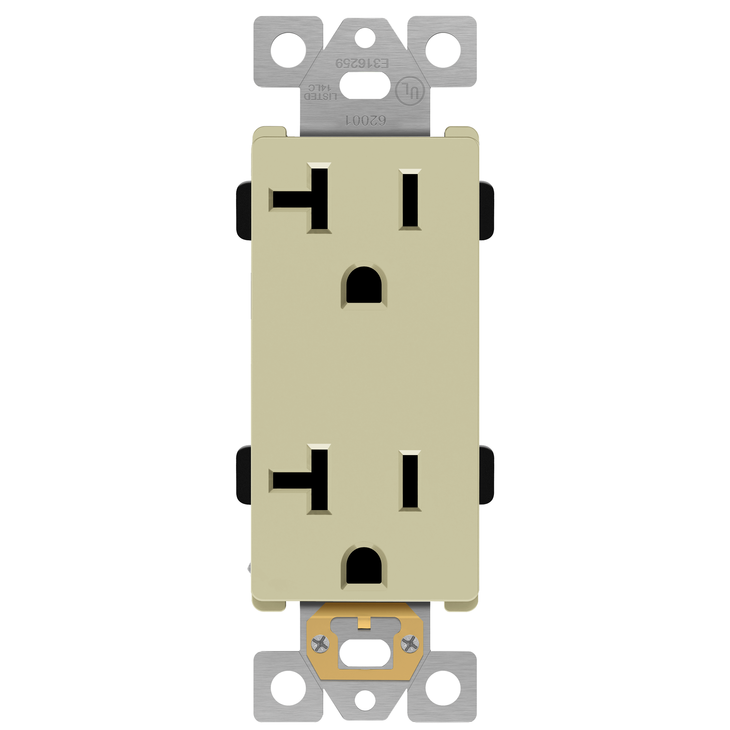 Enerlites Residential Grade 20A Decorator Receptacle, 5-20R