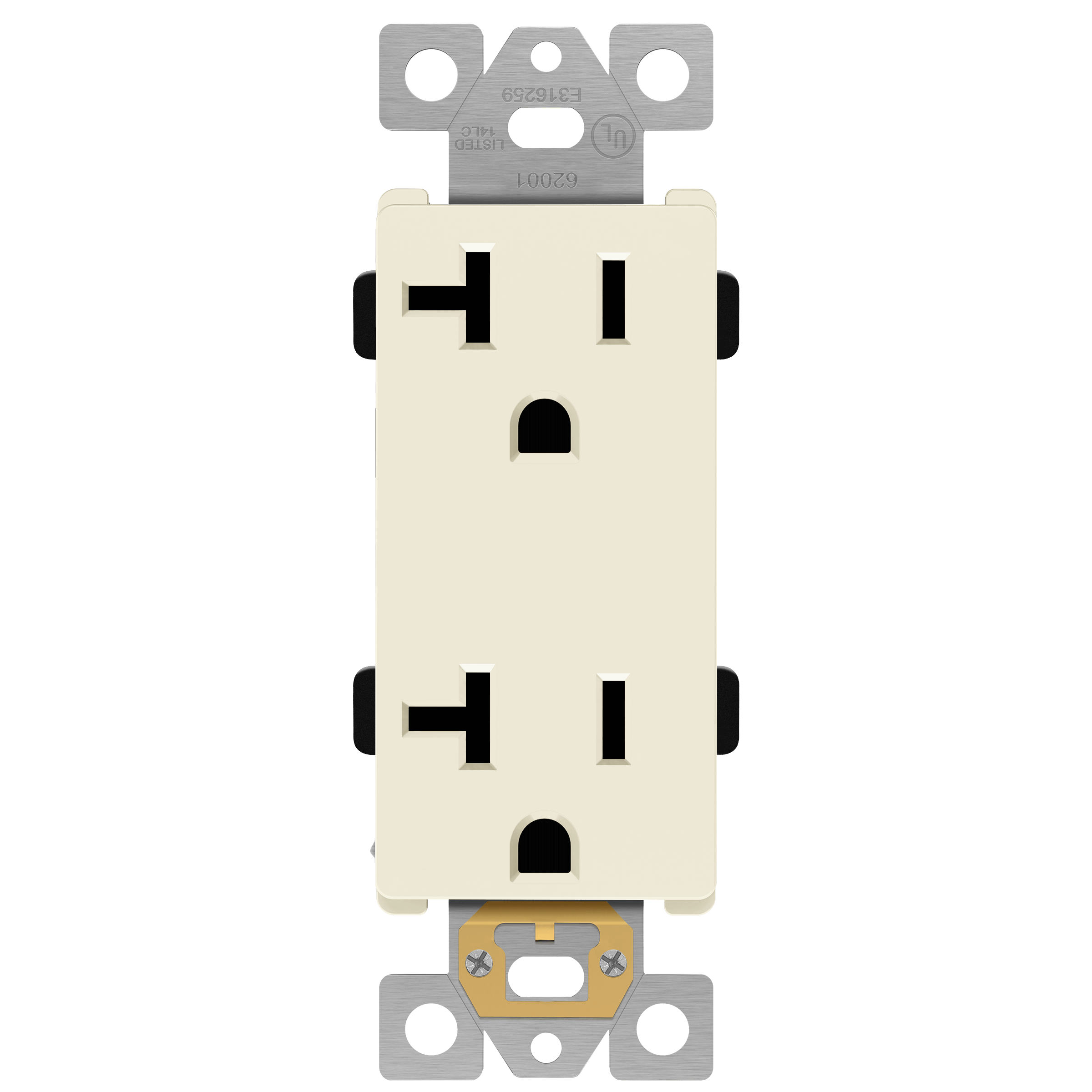 Enerlites Residential Grade 20A Decorator Receptacle, 5-20R