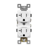 Enerlites Half Controlled 20A Tamper-Resistant Duplex Style Plug Load Receptacle, 5-20R
