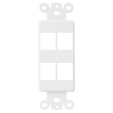 Enerlites 4-Port Decorator Data Wall Plate Insert