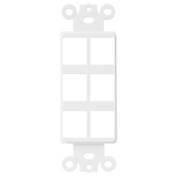 Enerlites 6-Port Decorator Data Wall Plate Insert
