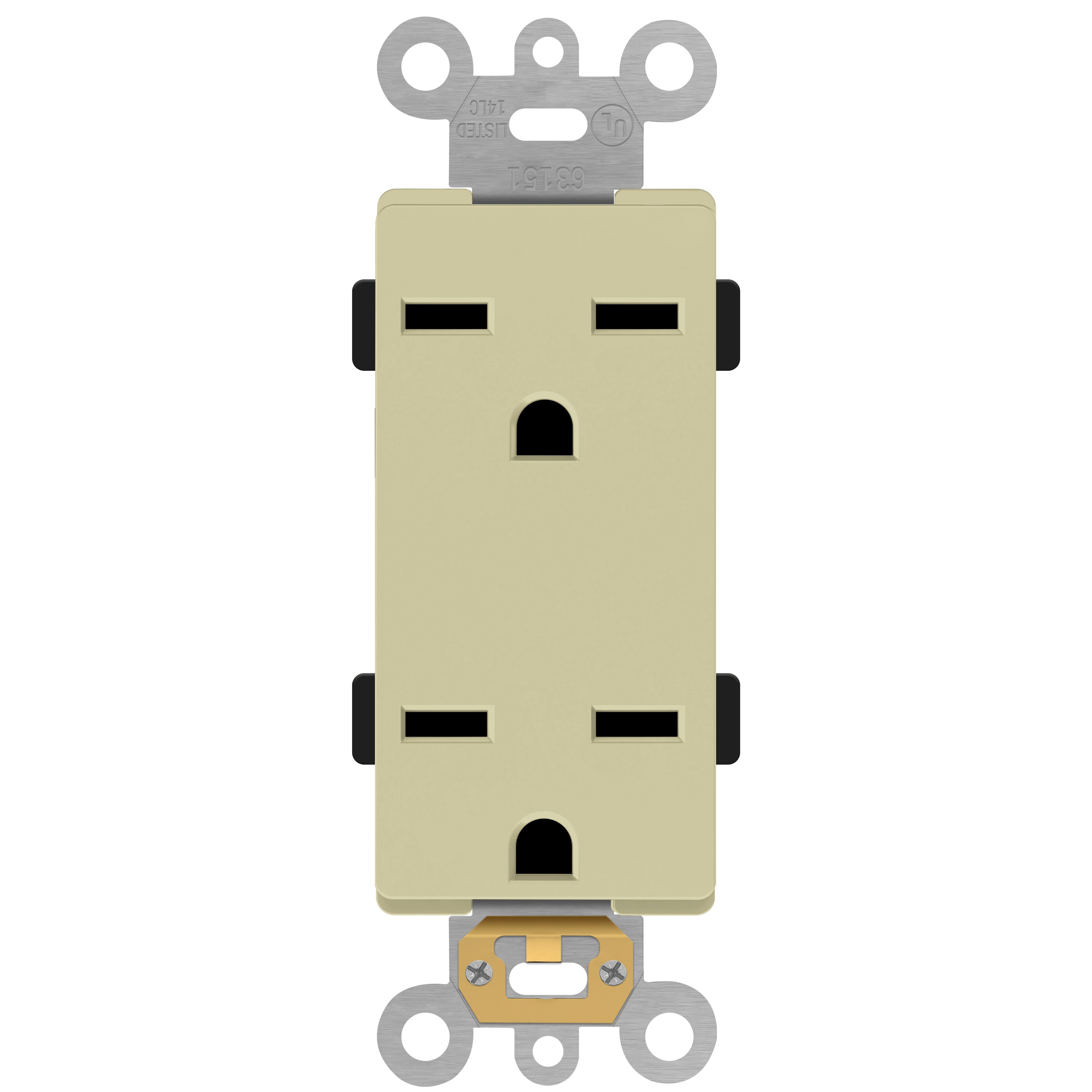 Enerlites Industrial Grade Heavy Duty 15A Decorator Receptacle, 6-15R