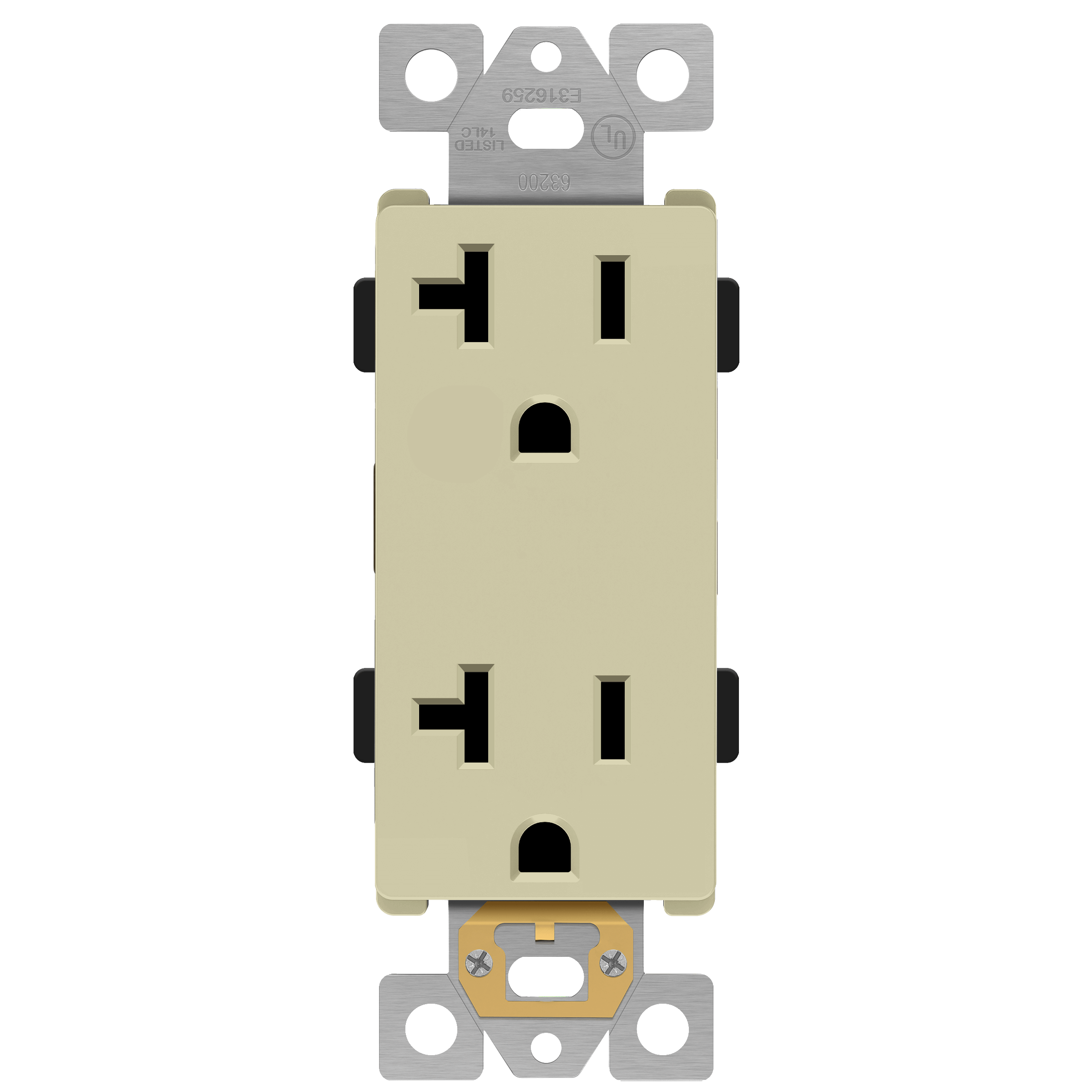 Enerlites Industrial Grade Heavy Duty 20A Decorator Tamper-Resistant Receptacle, 5-20R
