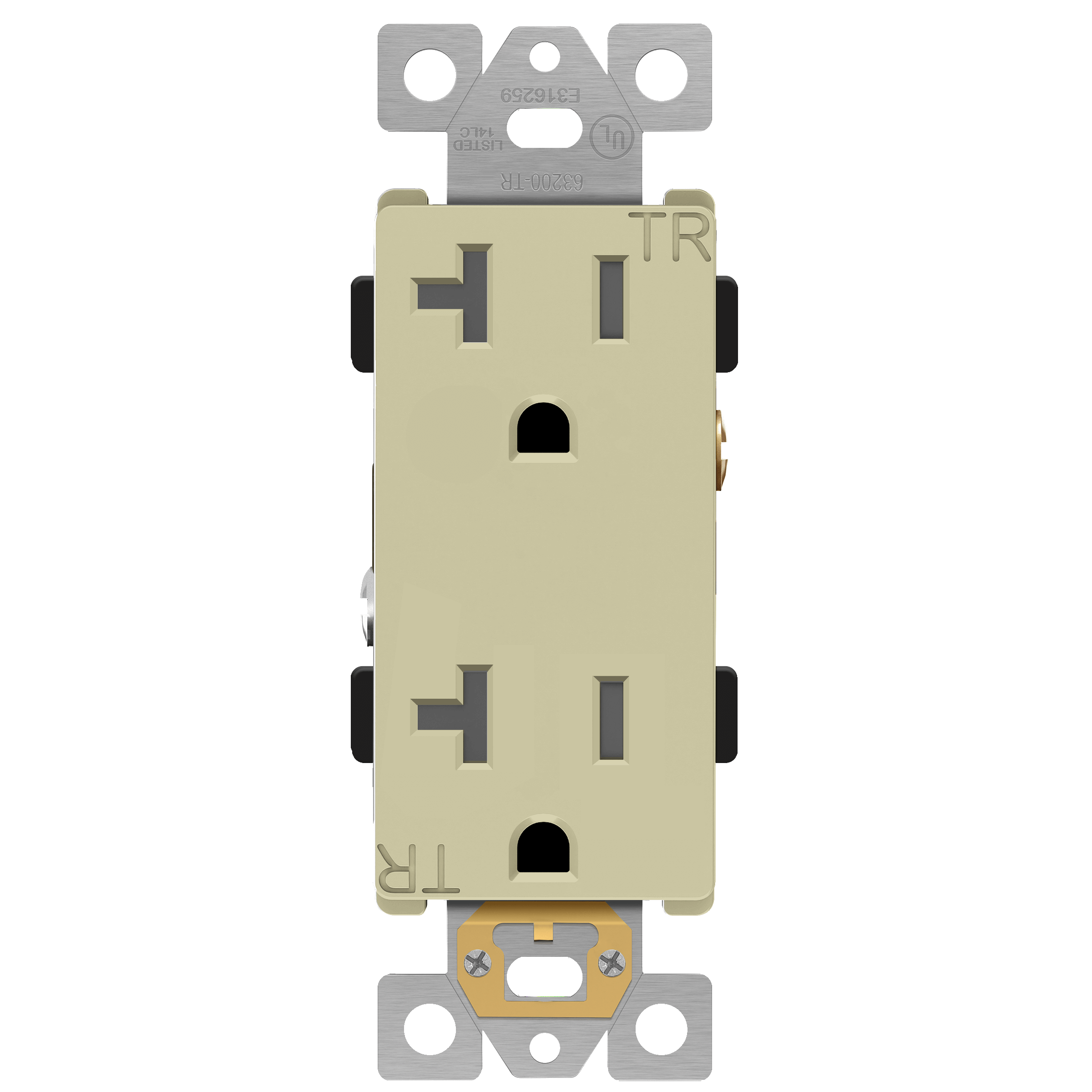 Enerlites Industrial Grade Heavy Duty 20A Decorator Tamper Resistant Receptacle, 5-20R