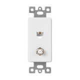 Enerlites Molded-in Voice And Audio/Video Combination Wall Jacks