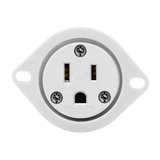 Enerlites Straight Blade Flanged Outlet, 15A, 5-15RFO