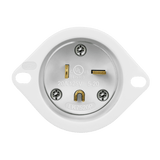 Enerlites Straight Blade Flanged Inlet, 20A, 5-20PFI