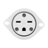 Enerlites Straight Blade Flanged Outlet, 15A, 6-15RFO