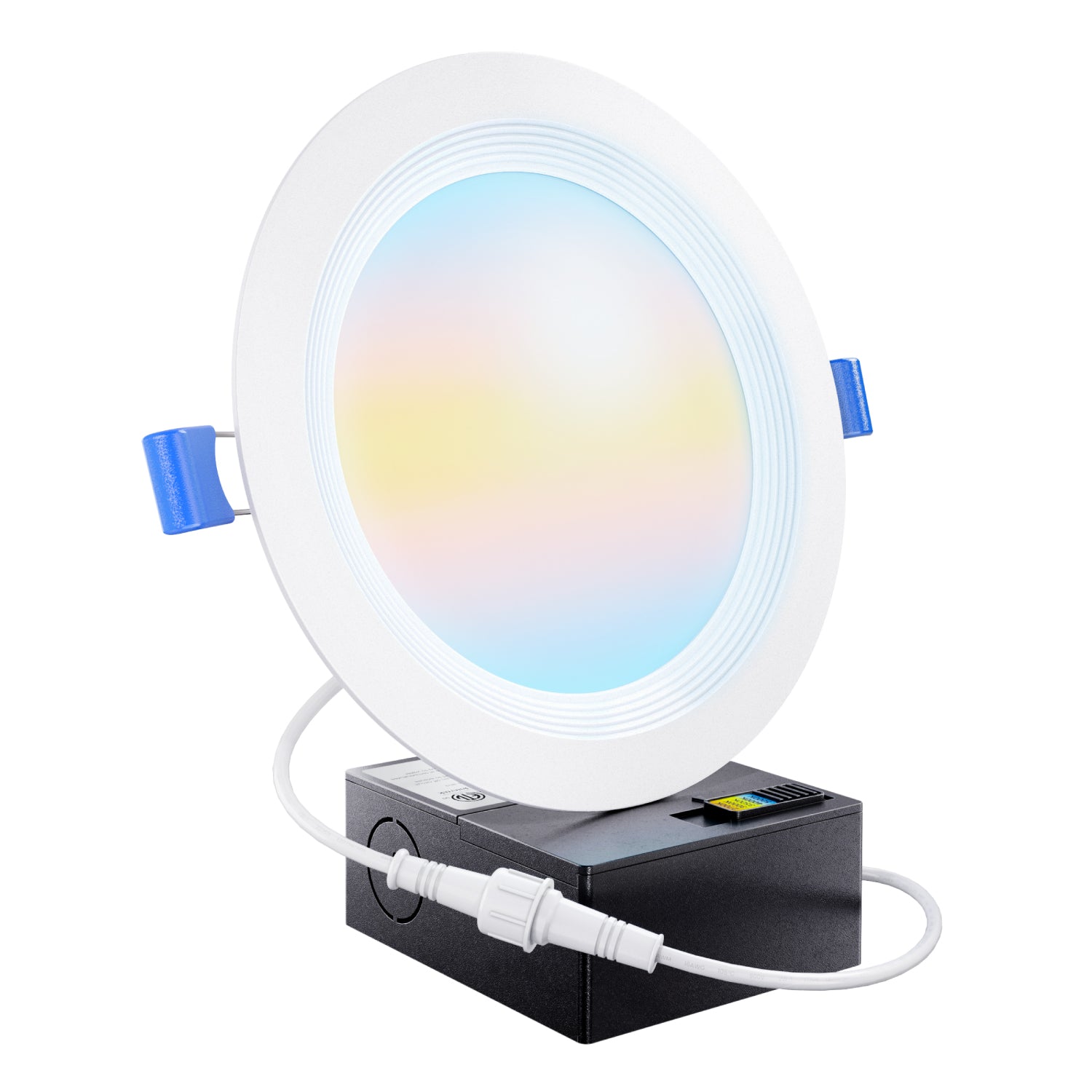 Recessed LED Lighting, 6 Inch, Slim, Baffle Trim, Selectable CCT, 850 Lumens