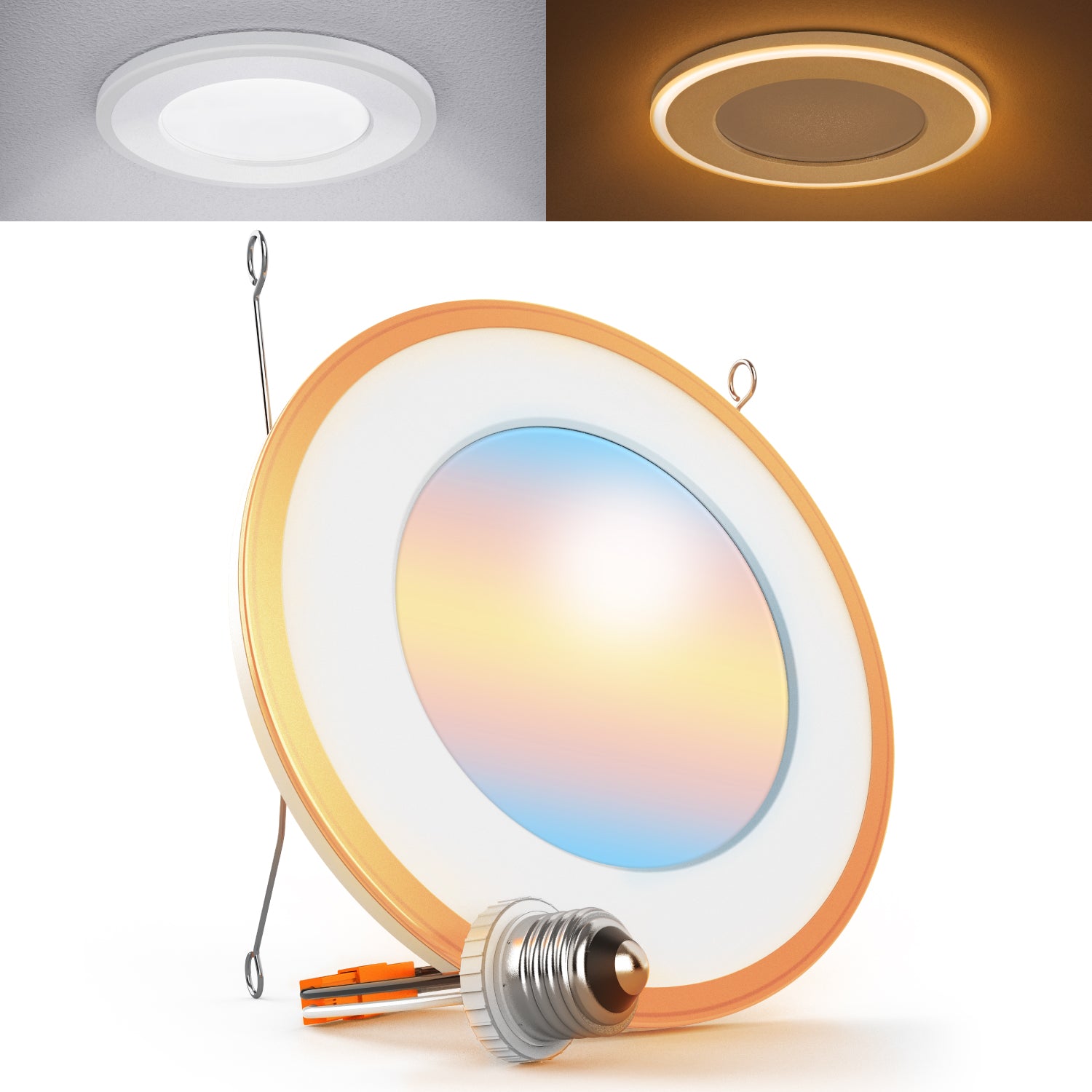 Sunco's  6" Flat Retrofit Nightlight easily fits into 5" or 6" housing. Its compact design allows for versatile installation in various spaces.