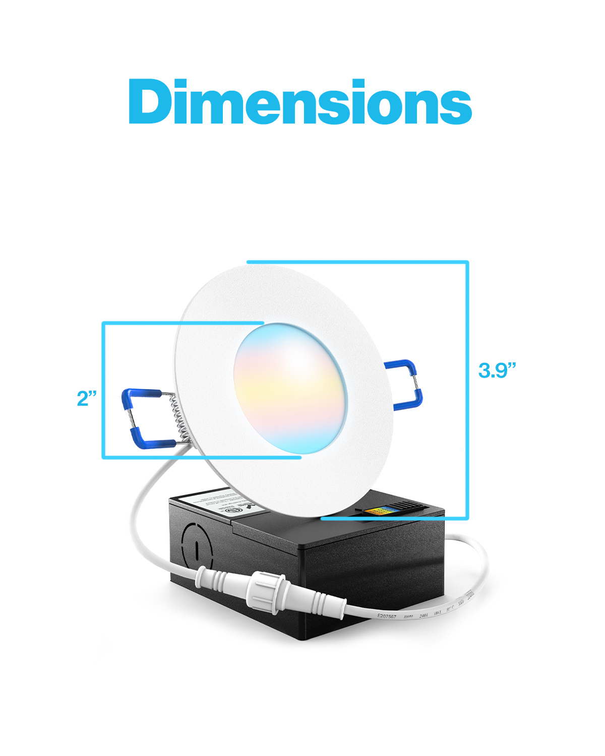 Recessed LED Lighting, 3 Inch, Slim, Selectable CCT, 500 Lumens