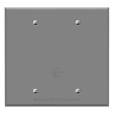 Enerlites 2-Gang Weatherproof Metal Blank Wall Plate