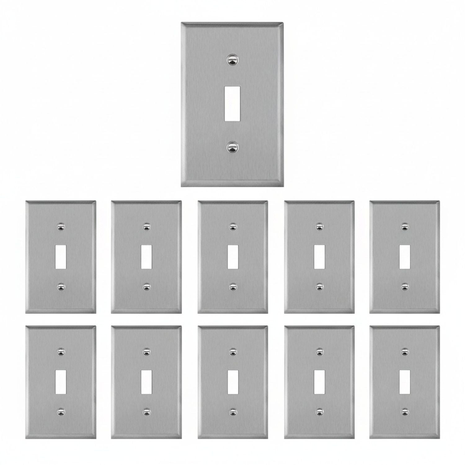 Enerlites Toggle Switch One-Gang Metal Wall Plate