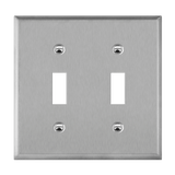 Enerlites Toggle Switch Two-Gang Metal Wall Plate