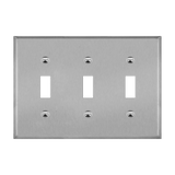 Enerlites Toggle Switch Three-Gang Metal Wall Plate