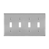 Enerlites Toggle Switch Four-Gang Metal Wall Plate