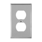 Enerlites Duplex Receptacle One-Gang Metal Wall Plate