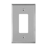 Enerlites Decorator/GFCI One-Gang Metal Wall Plate, Oversize