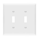 Enerlites Toggle Switch Two-Gang Wall Plate, Mid-Size