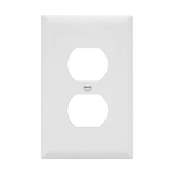 Enerlites Duplex Receptacle One-Gang Wall Plate, Mid-Size