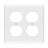Enerlites Duplex Receptacle Two-Gang Wall Plate, Mid-Size