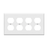 Enerlites Duplex Receptacle Four-Gang Wall Plate