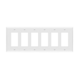 Enerlites Decorator/GFCI Six-Gang Wall Plate, Mid-Size