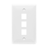 Enerlites Multimedia Face Plates 3-Port 1-Gang Keystone