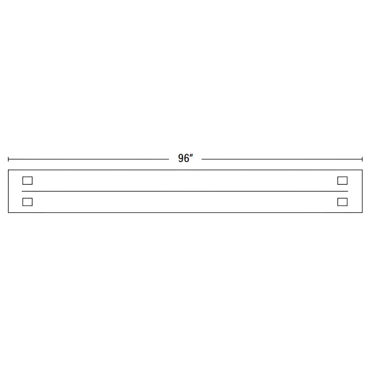Side Dimension of 8ft LED Fixture