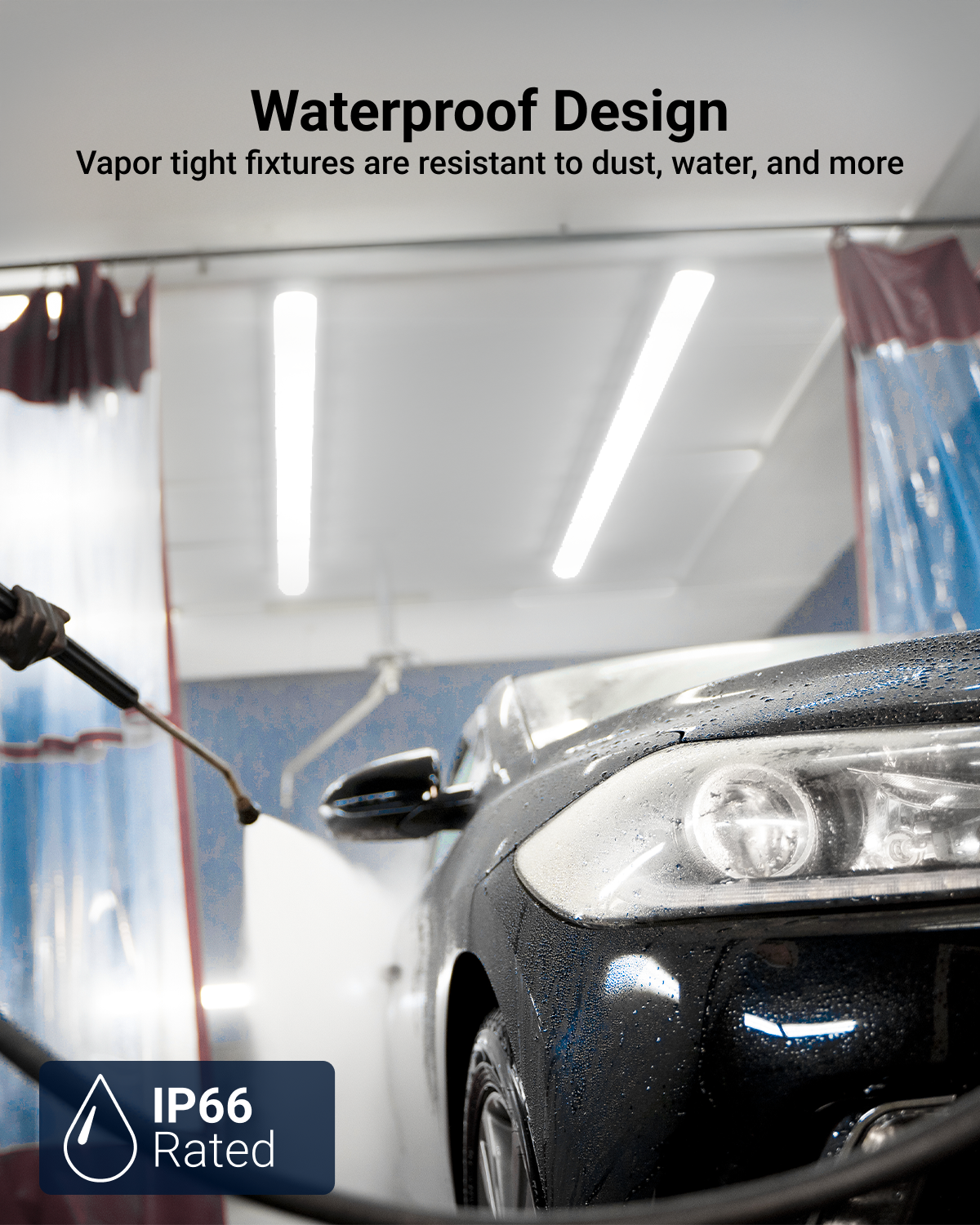 The Vapor Tight can withstand moisture and is impact-resistant.