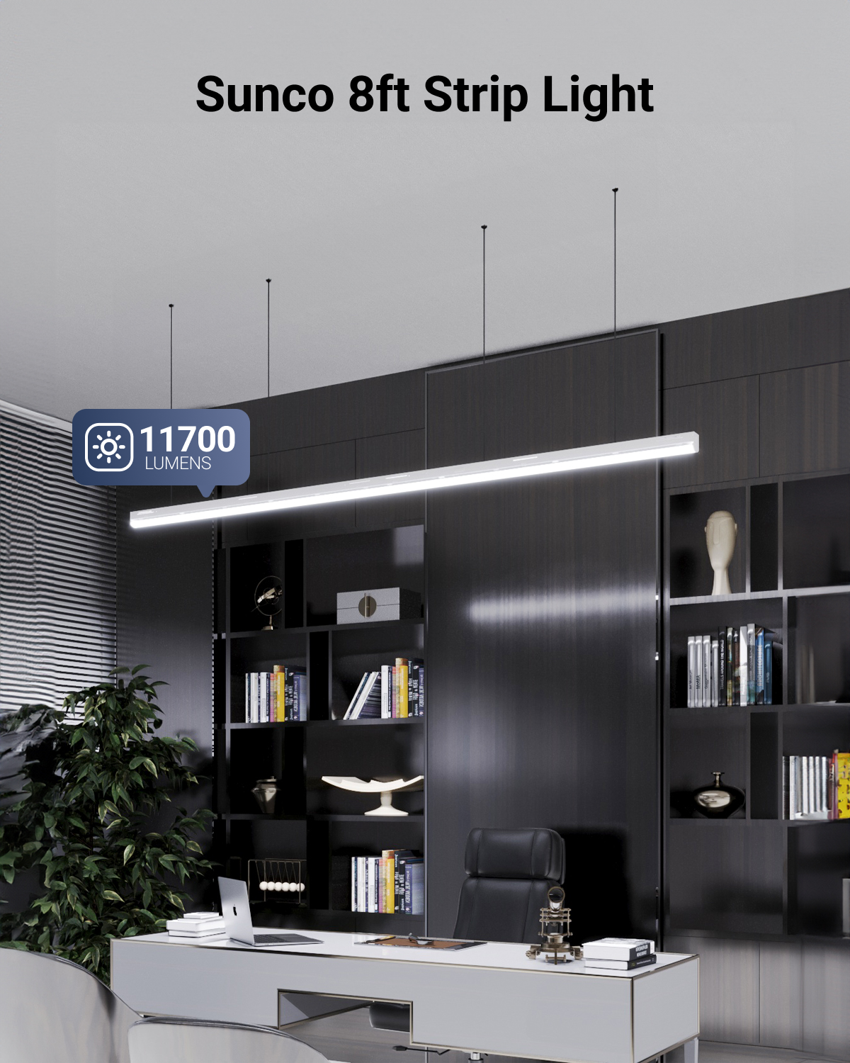 The strip light provides widespread distribution of light in offices, lobbies, warehouses, and more.