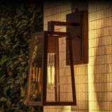 Avalon Caged Wall Sconce, Dusk to Dawn Photocell, ST58 Filament Bulb