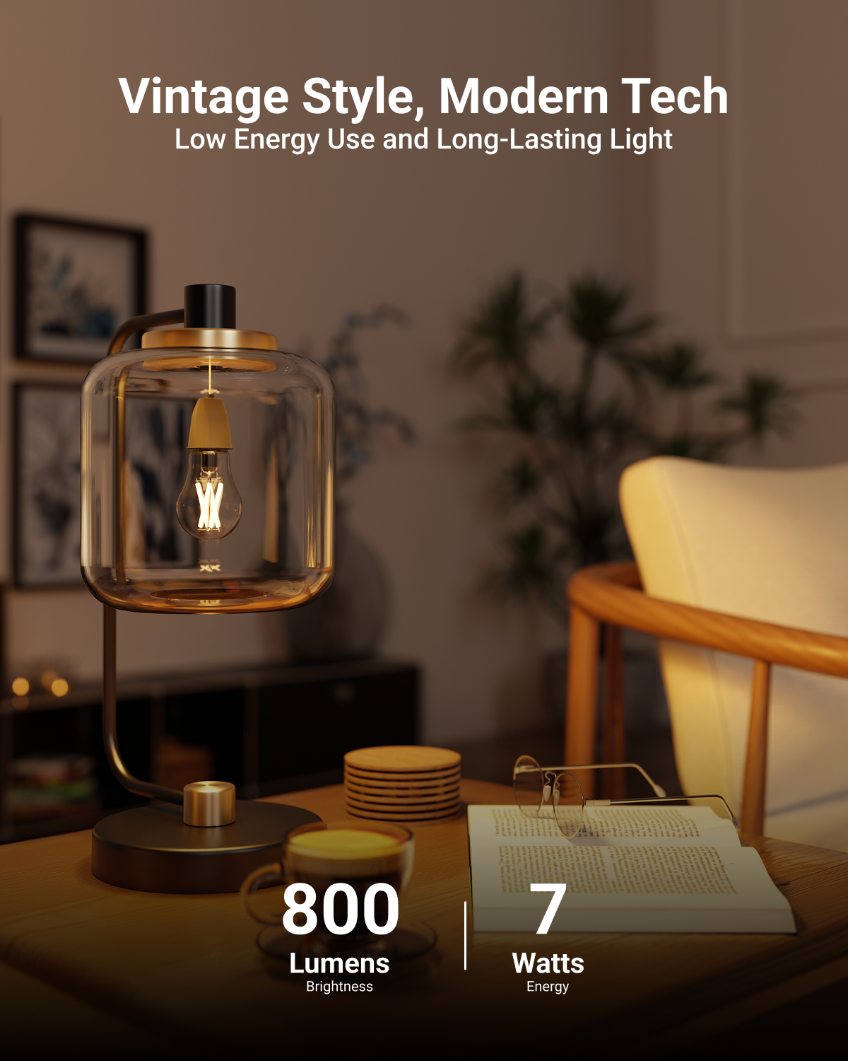 With its Edison-style filament, the ultra-bright bulbs add a classic touch to bathrooms, kitchens, dining rooms, common spaces, and more.