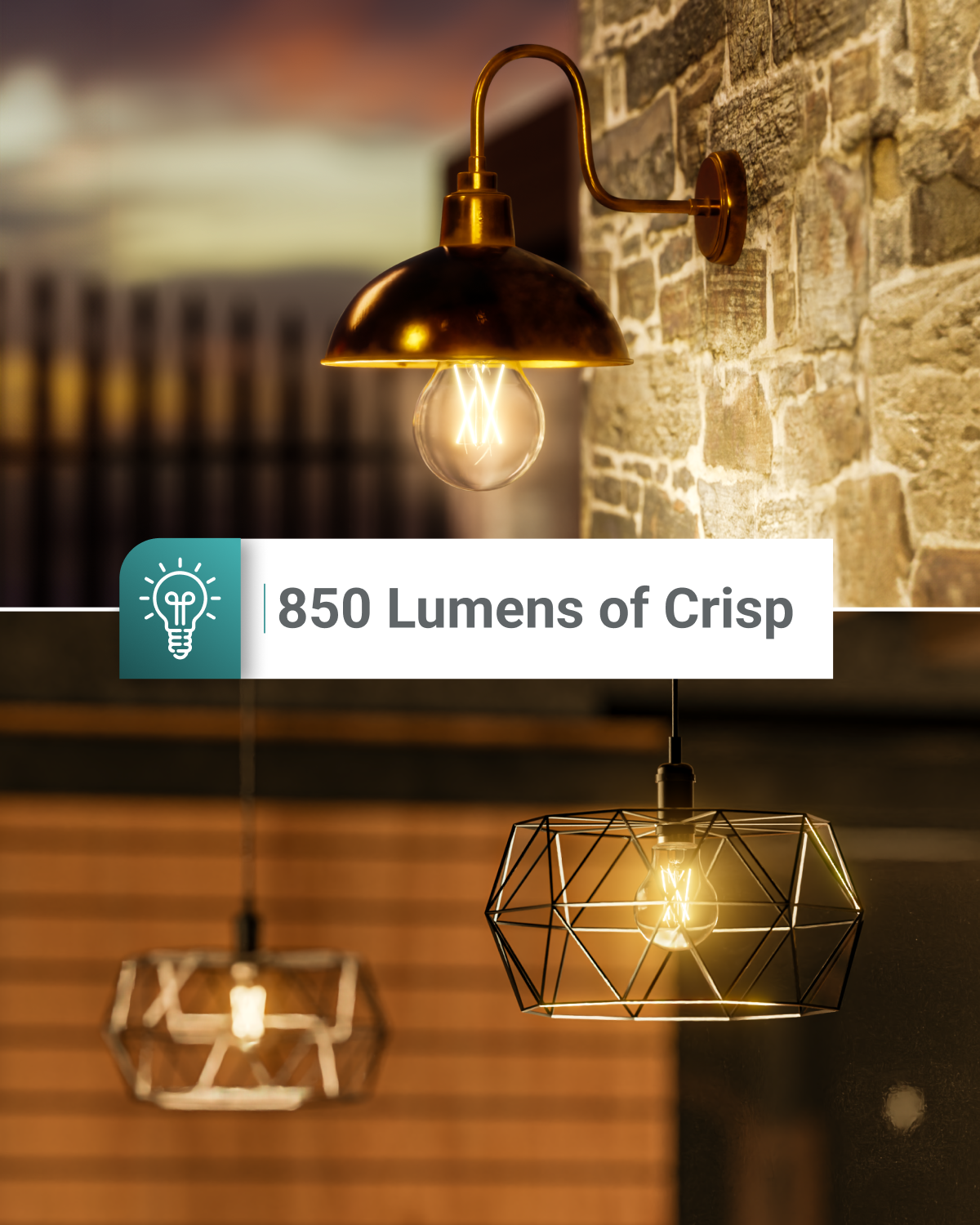 A19 LED Bulb, Filament, Dusk to Dawn Photocell, 9W, 850 Lumens