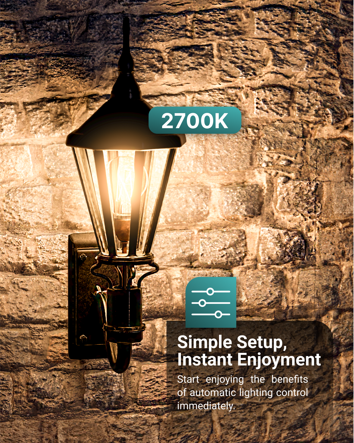 A19 LED Bulb, Filament, Dusk to Dawn Photocell, 9W, 850 Lumens