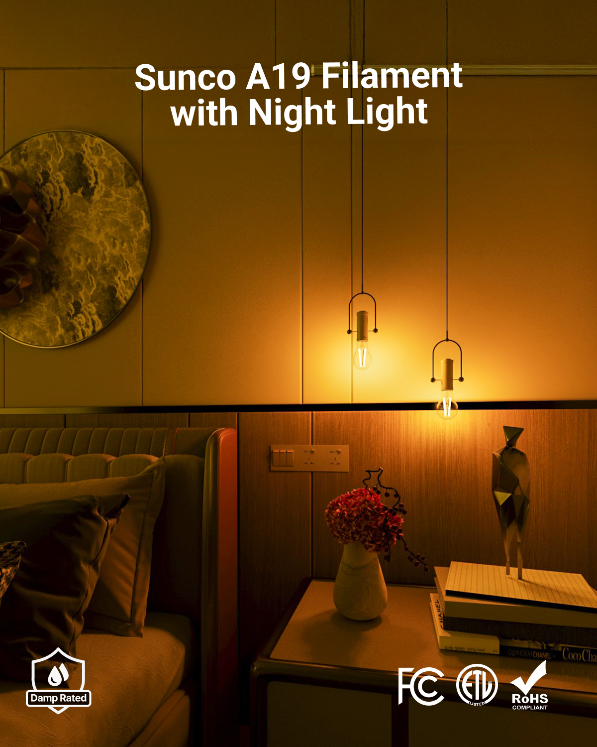 Adjust the dimming levels that best fits your mood and space.