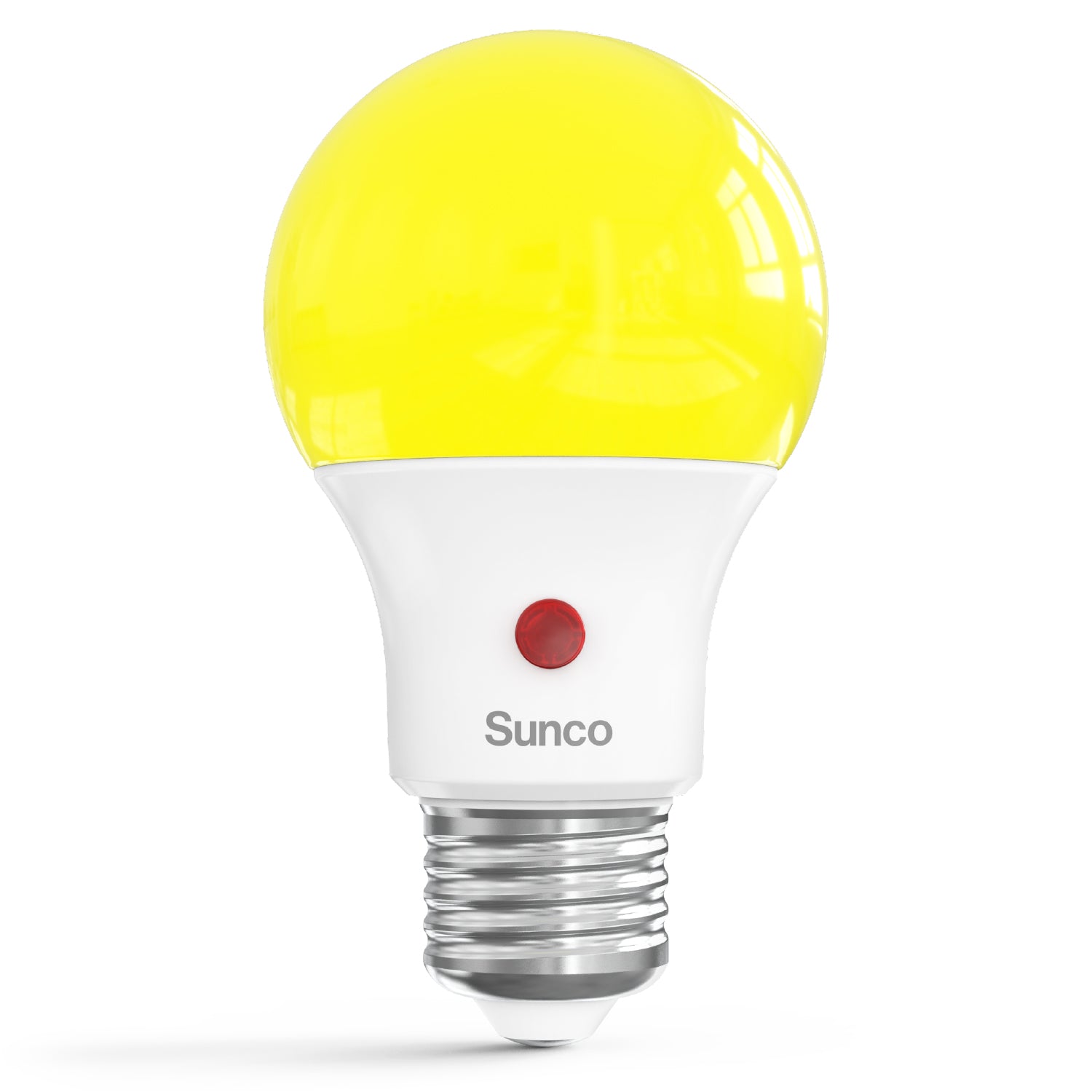 A19 LED Bulb, Yellow Bug Light, Dusk to Dawn Photocell, 480 Lumens