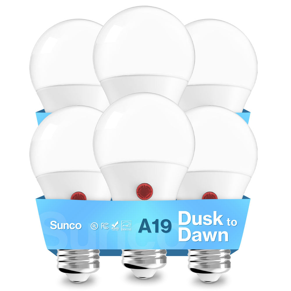 A19 LED Bulb, Dusk to Dawn Photocell, 800 Lumens