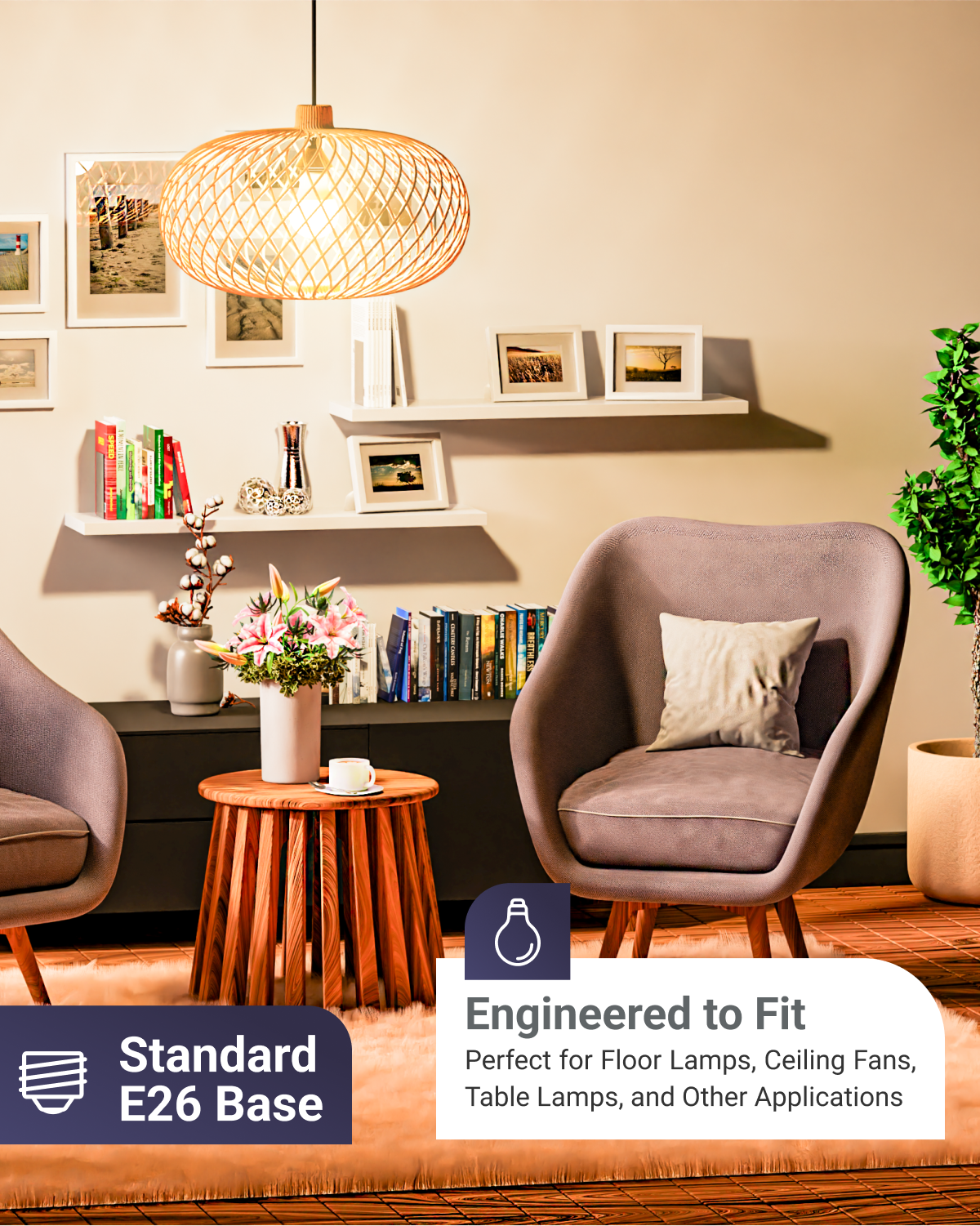 Safe for home or museum artwork (emits no UV), bedroom, kitchen, corridor lighting, living area, lamps, showcase, office, bathroom, and much more.