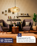 Safe for home or museum artwork (emits no UV), bedroom, kitchen, corridor lighting, living area, lamps, showcase, office, bathroom, and much more.