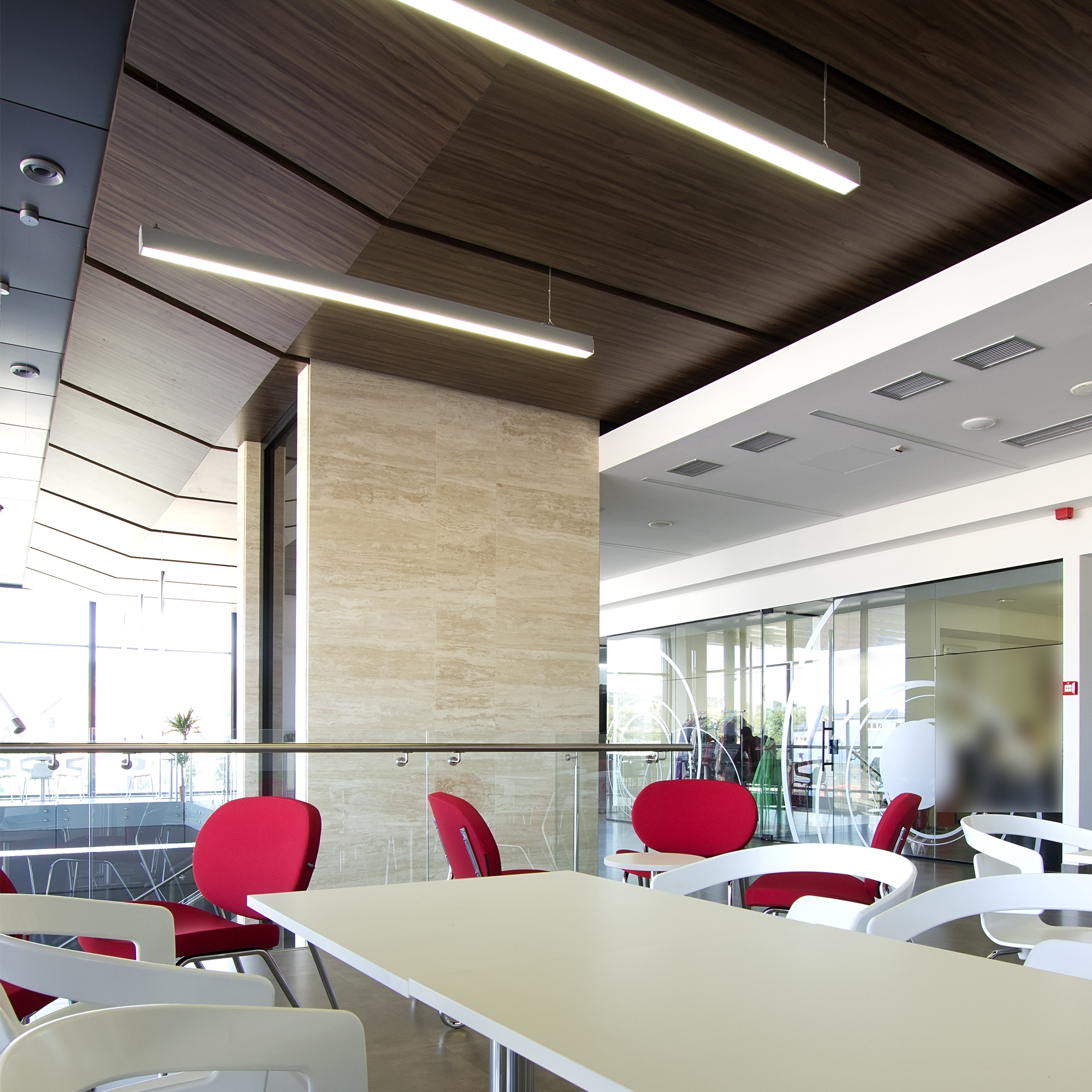4ft LED Linear Pendant Up/Down Light, 50W/35W/25W/15W, White, Selectable Wattage & CCT, 6500 Lumens