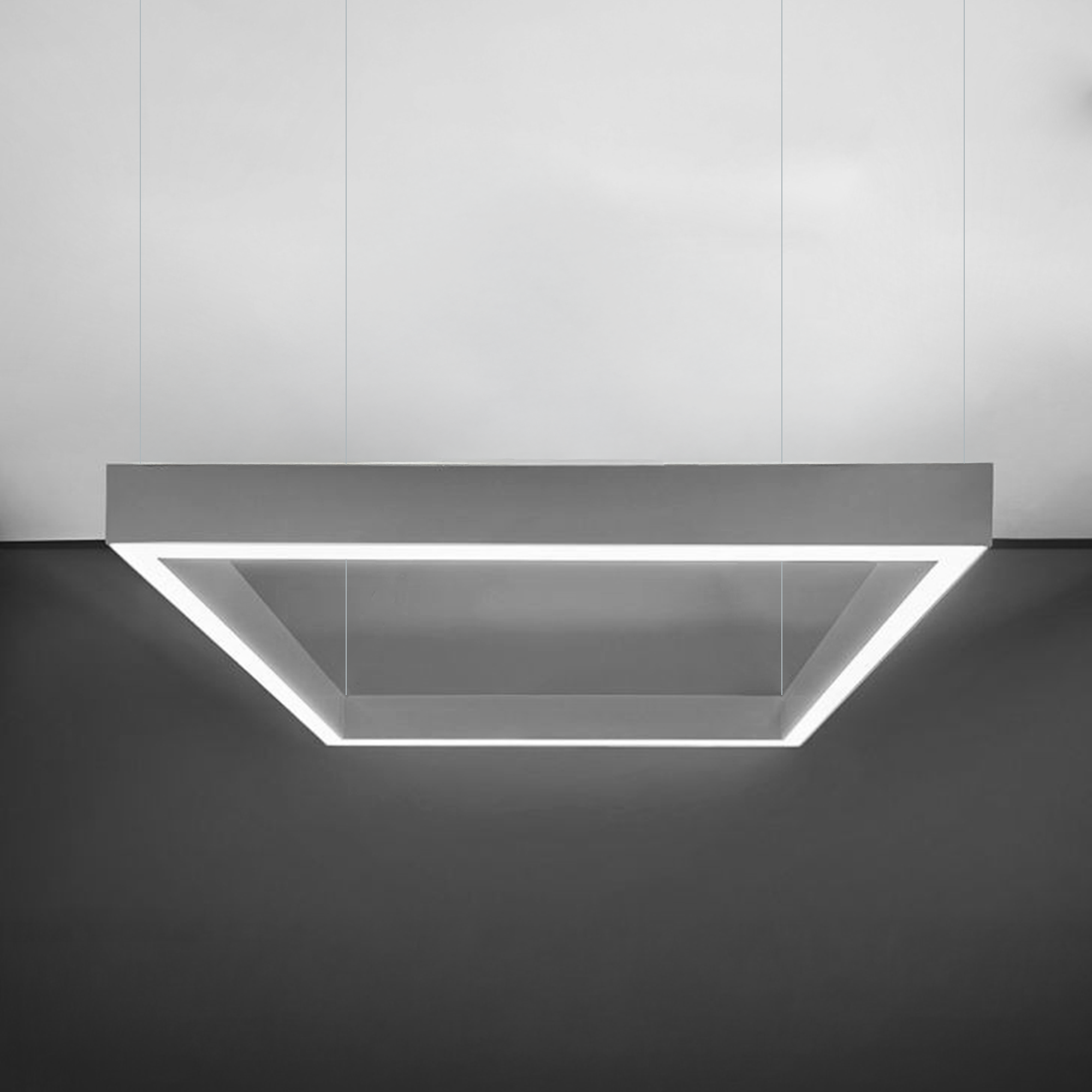 4ft LED Linear Pendant Up/Down Light, 50W/35W/25W/15W, White, Selectable Wattage & CCT, 6500 Lumens