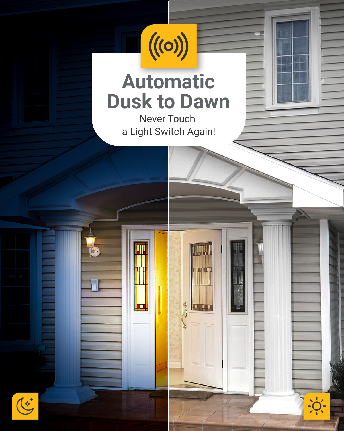 B11 LED Candelabra Bulb, Dusk to Dawn Photocell, 450 Lumens