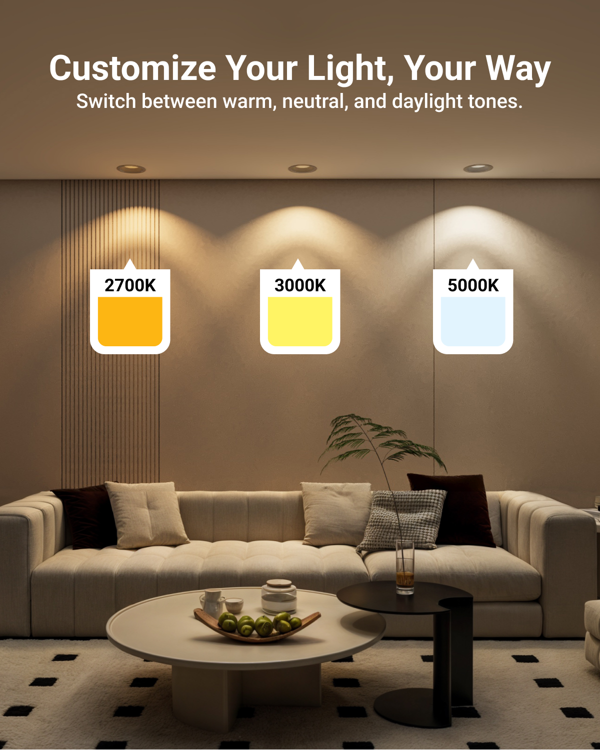 BR30 LED Bulb, Selectable CCT, 850 Lumens