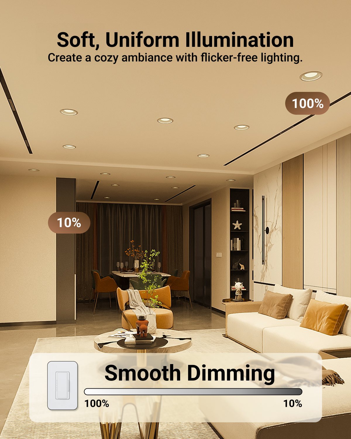 BR30 LED Bulb, Selectable CCT, 850 Lumens