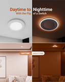 Simply flip the light switch twice to activate the 2000K night light. Both the downlight and night light are dimmable (10%-100%) as well.
